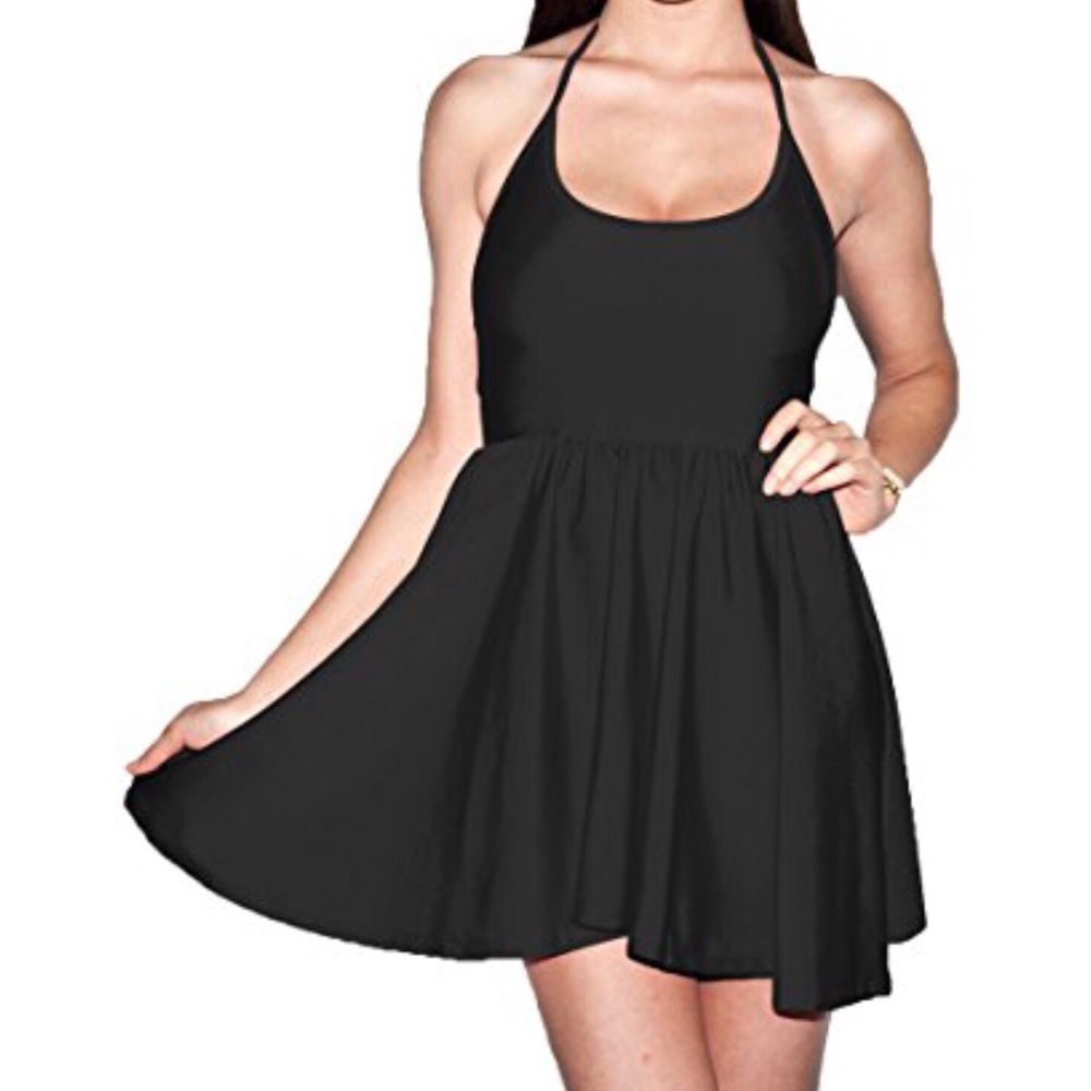 American Apparel Black Skater Dress